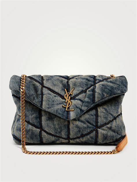 ysl monogramme suede bag|ysl denim bags.